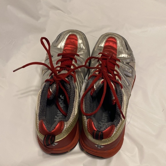 Kumpoo metallic silver & red color sneakers size 9 - Picture 4 of 13